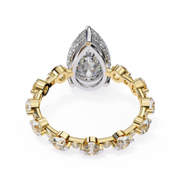 Starlit Pear Lab Grown Diamond Ring - Ophiratbf