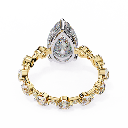 Starlit Pear Lab Grown Diamond Ring