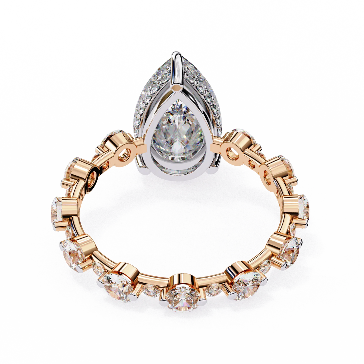 Starlit Pear Lab Grown Diamond Ring - Ophiratbf