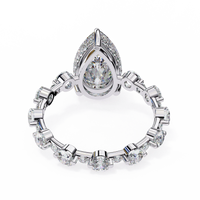 Starlit Pear Lab Grown Diamond Ring - Ophiratbf