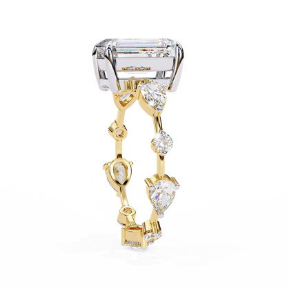 Gala Emerald Pear Lab Grown Diamond Ring