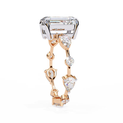 Gala Emerald Pear Lab Grown Diamond Ring