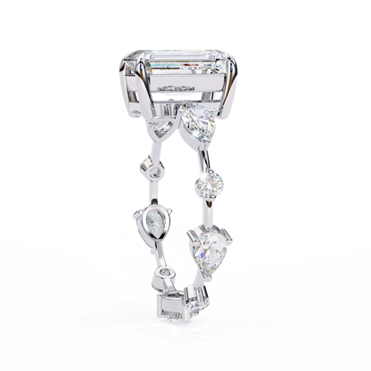 Gala Emerald Pear Lab Grown Diamond Ring