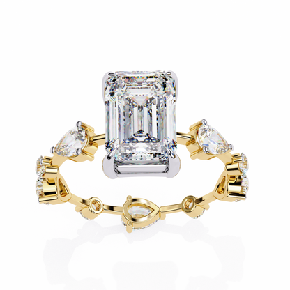 Gala Emerald Pear Lab Grown Diamond Ring