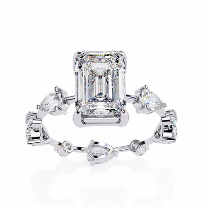 Gala Emerald Pear Lab Grown Diamond Ring