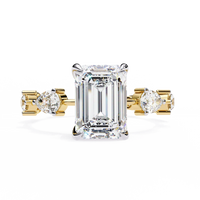 Gala Emerald Pear Lab Grown Diamond Ring - Ophiratbf