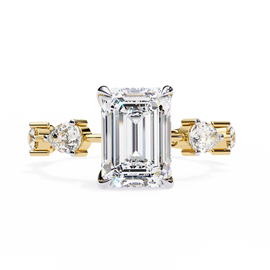 Gala Emerald Pear Lab Grown Diamond Ring