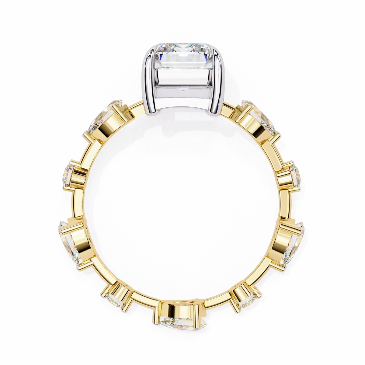 Gala Emerald Pear Lab Grown Diamond Ring - Ophiratbf