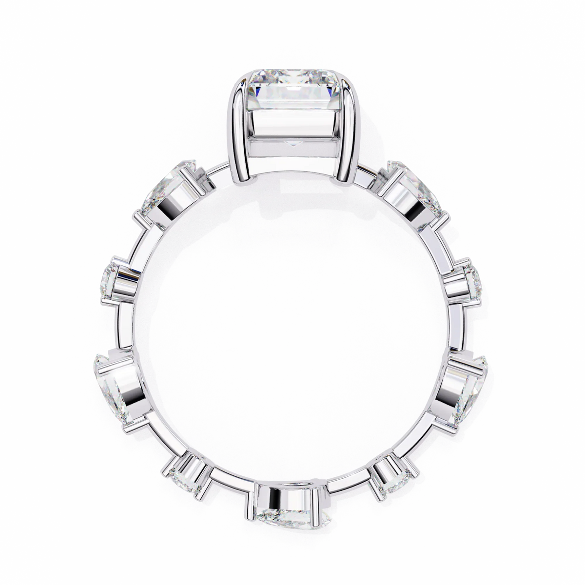 Gala Emerald Pear Lab Grown Diamond Ring - Ophiratbf