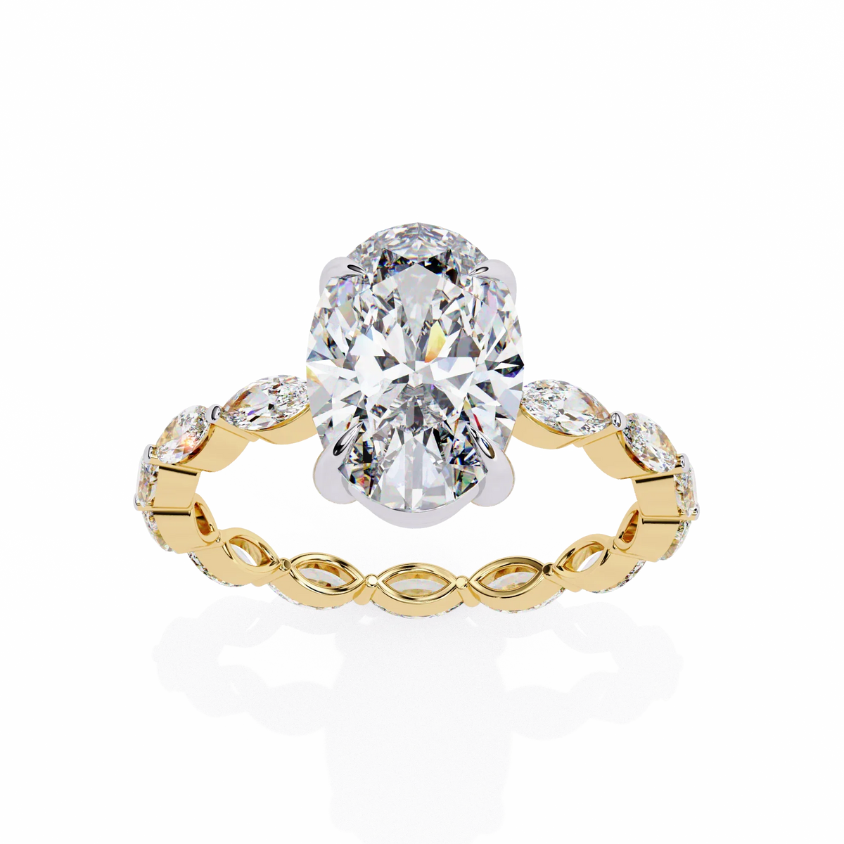 Elysian Marquise Oval Lab Grown Diamond Ring - Ophiratbf