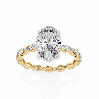 Elysian Marquise Oval Lab Grown Diamond Ring