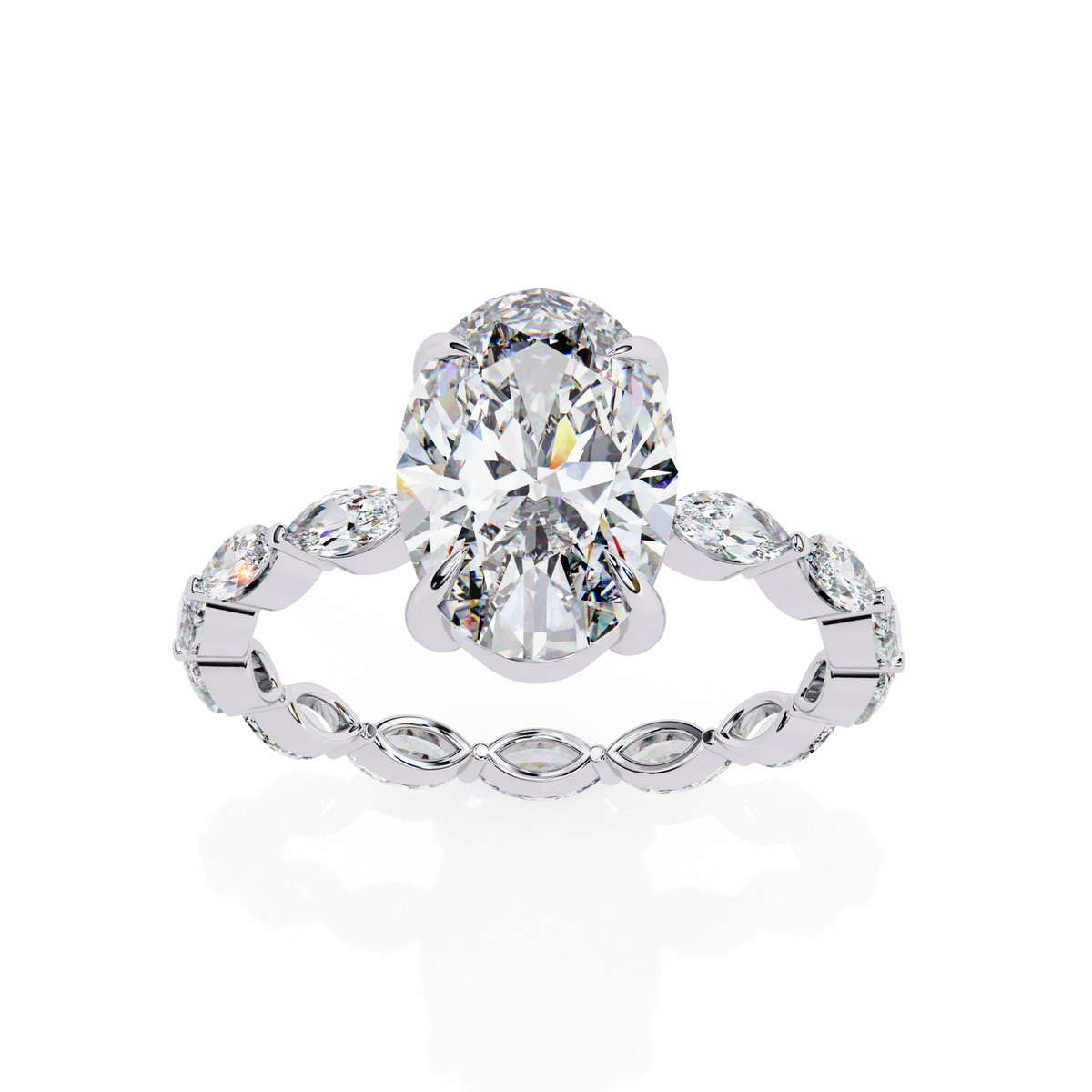 Elysian Marquise Oval Lab Grown Diamond Ring - Ophiratbf