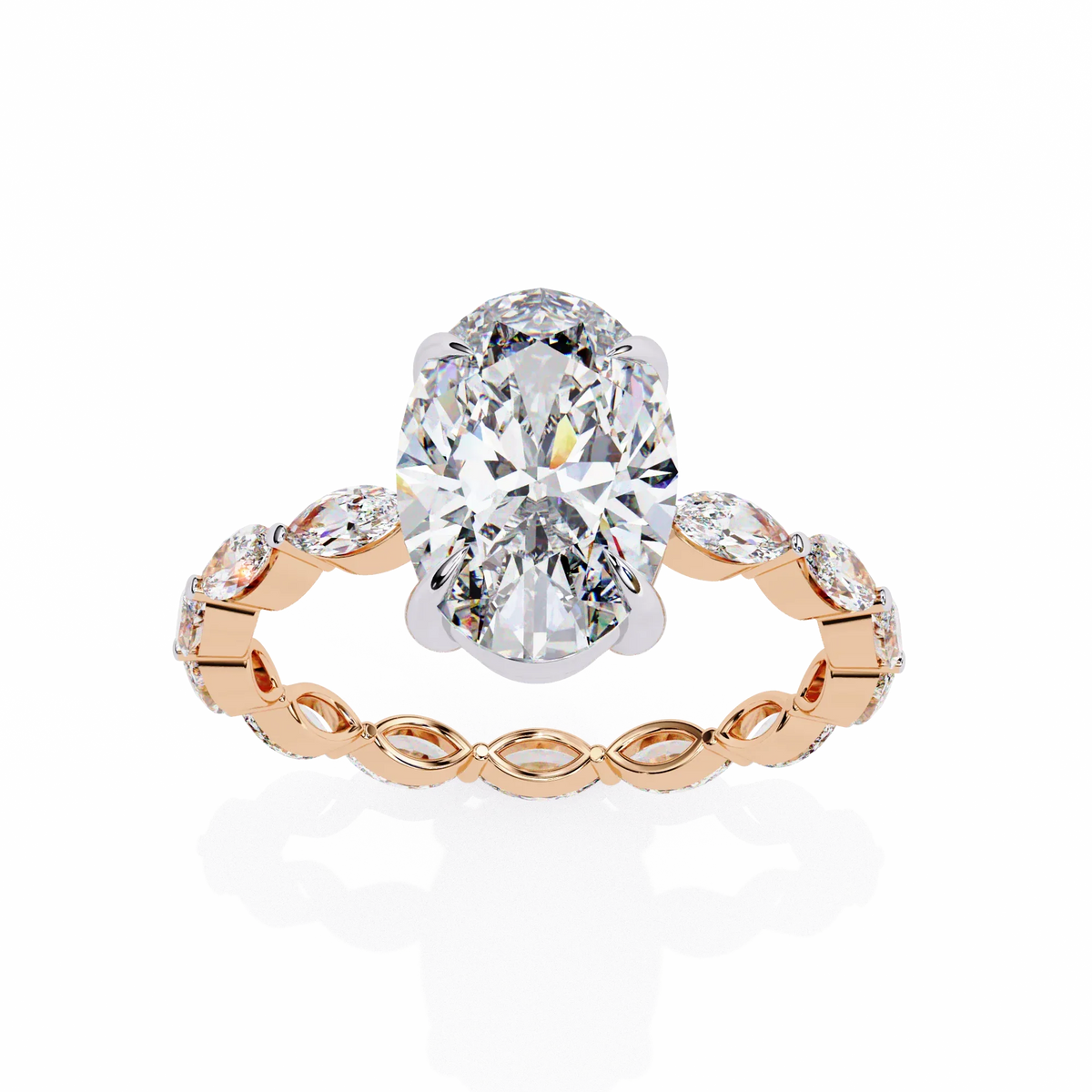 Elysian Marquise Oval Lab Grown Diamond Ring - Ophiratbf