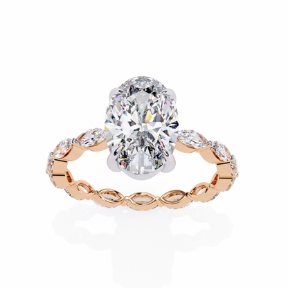 Elysian Marquise Oval Lab Grown Diamond Ring