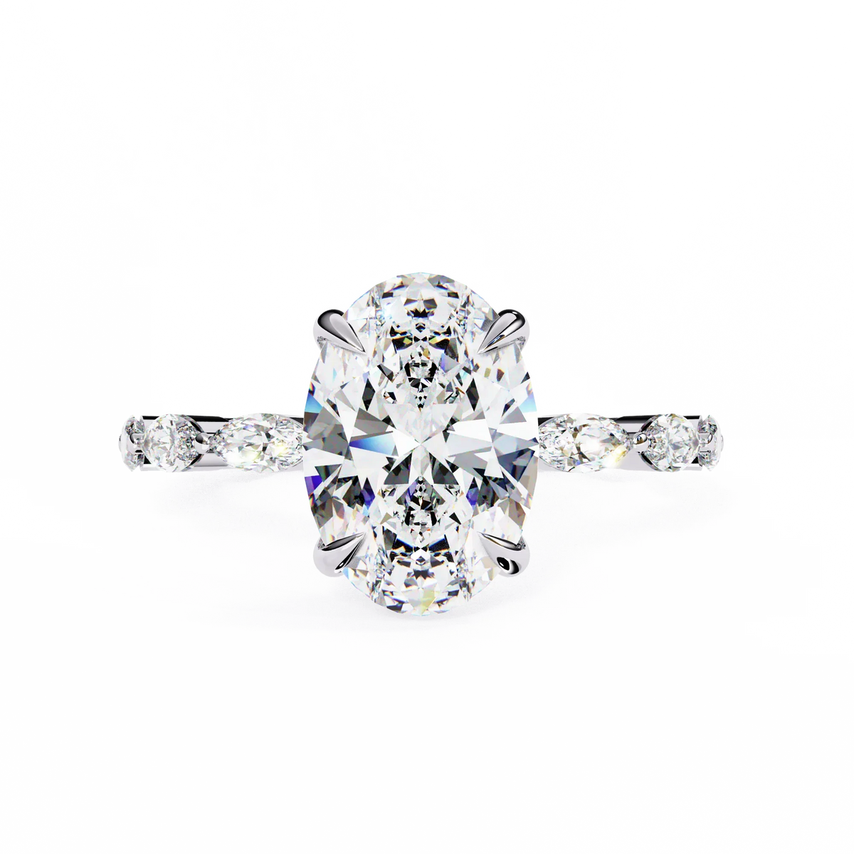 Elysian Marquise Oval Lab Grown Diamond Ring - Ophiratbf