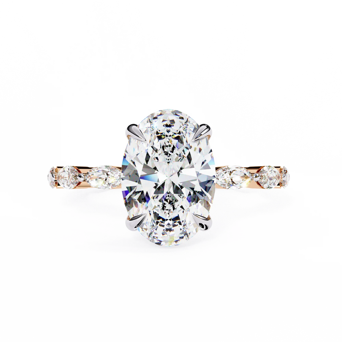 Elysian Marquise Oval Lab Grown Diamond Ring - Ophiratbf