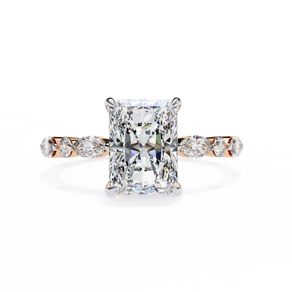 Luxe Prism Radiant Lab Grown Diamond Ring - Ophiratbf