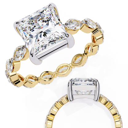 Regal Marquise Princess Lab Grown Diamond Ring