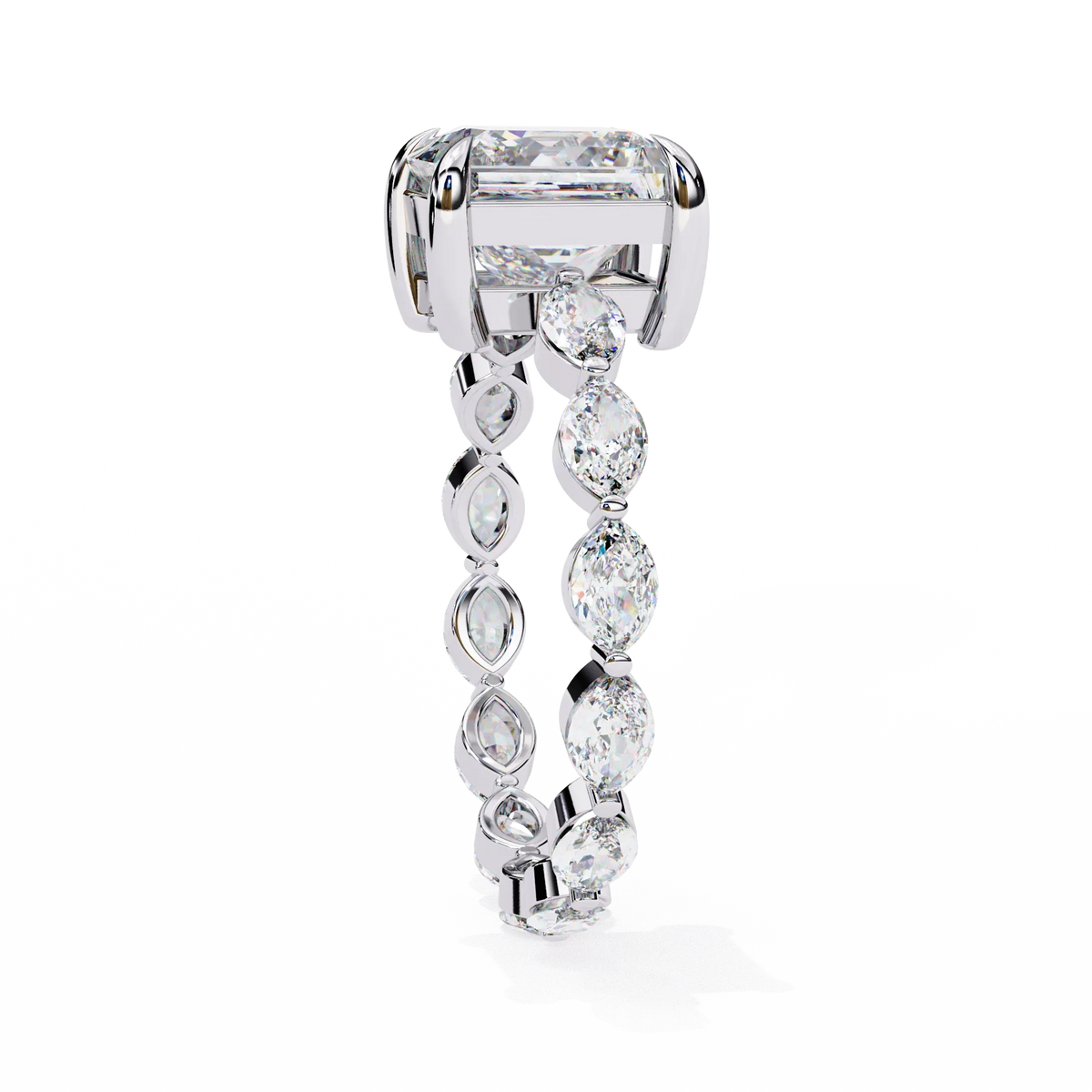 Regal Marquise Princess Lab Grown Diamond Ring - Ophiratbf