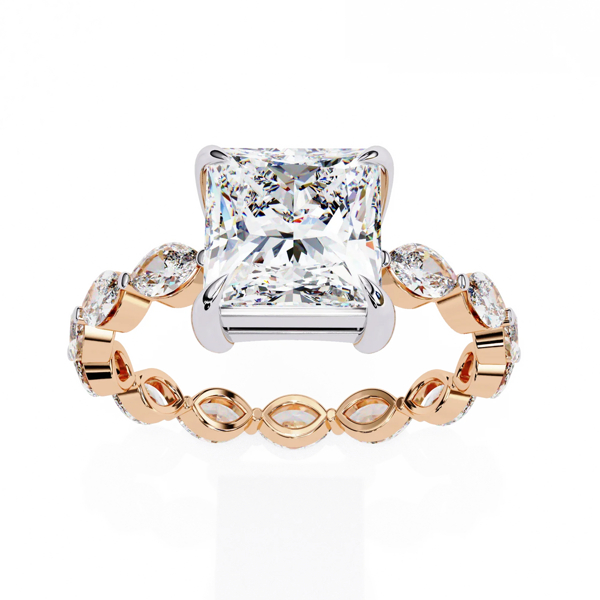 Regal Marquise Princess Lab Grown Diamond Ring - Ophiratbf