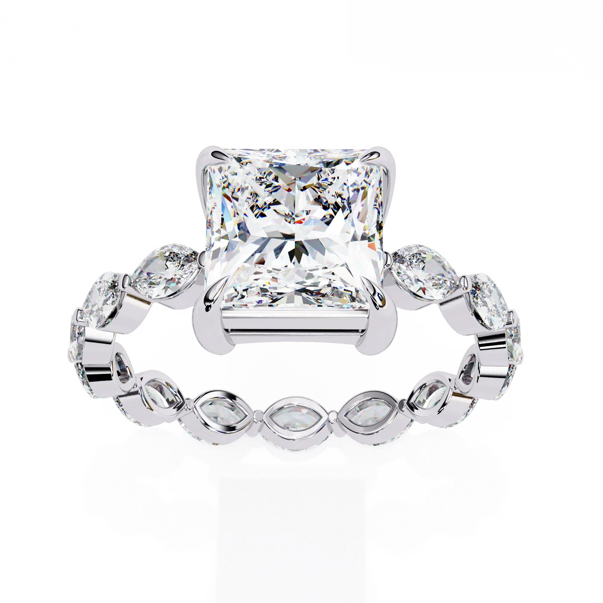 Regal Marquise Princess Lab Grown Diamond Ring - Ophiratbf