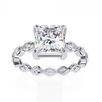 Regal Marquise Princess Lab Grown Diamond Ring - Ophiratbf