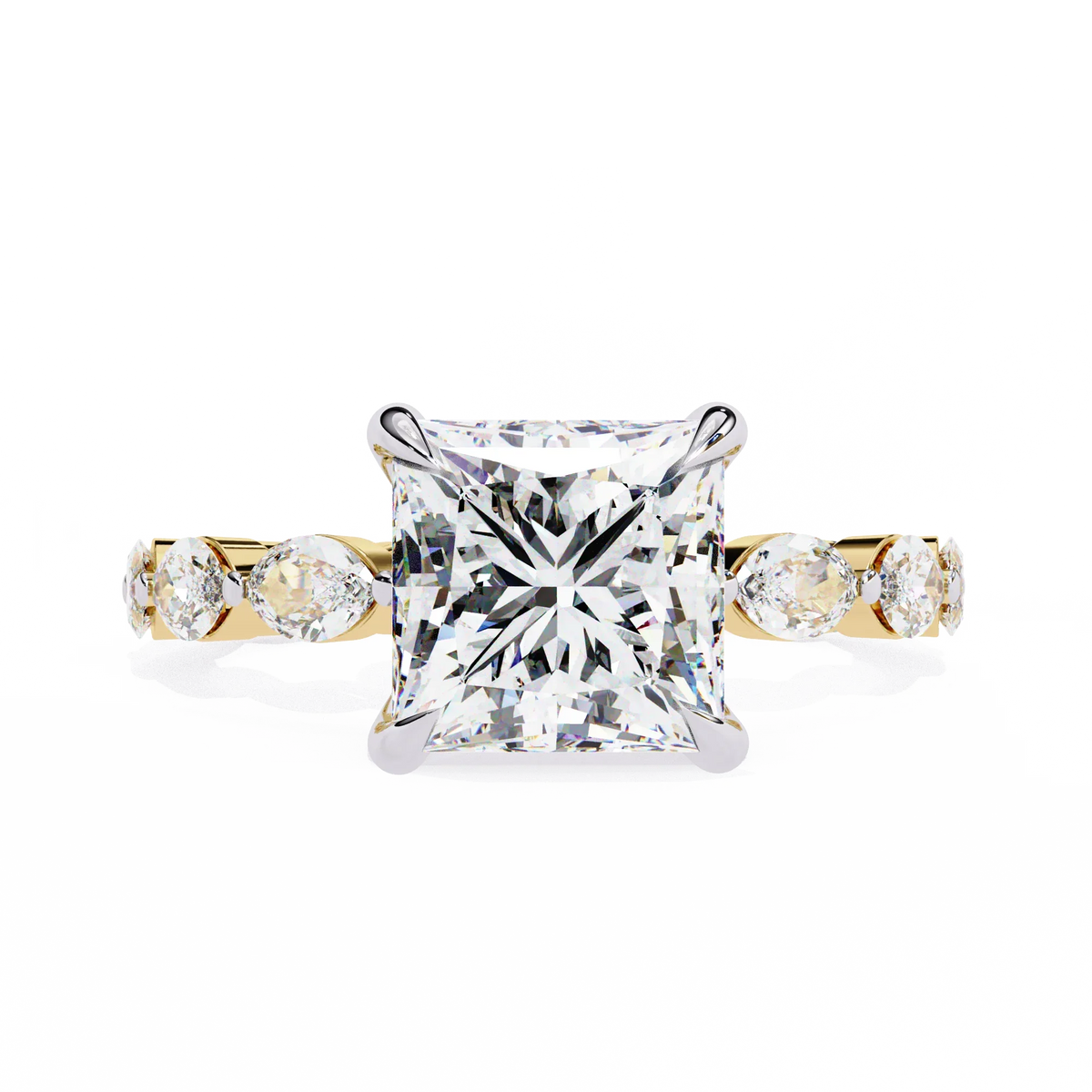 Regal Marquise Princess Lab Grown Diamond Ring - Ophiratbf