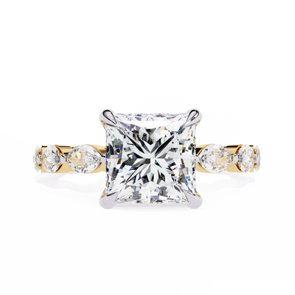 Regal Marquise Princess Lab Grown Diamond Ring
