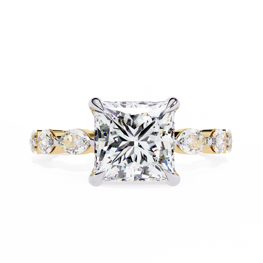 Regal Marquise Princess Lab Grown Diamond Ring