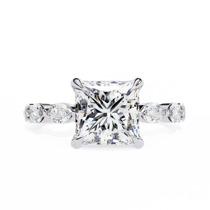 Regal Marquise Princess Lab Grown Diamond Ring