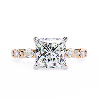 Regal Marquise Princess Lab Grown Diamond Ring