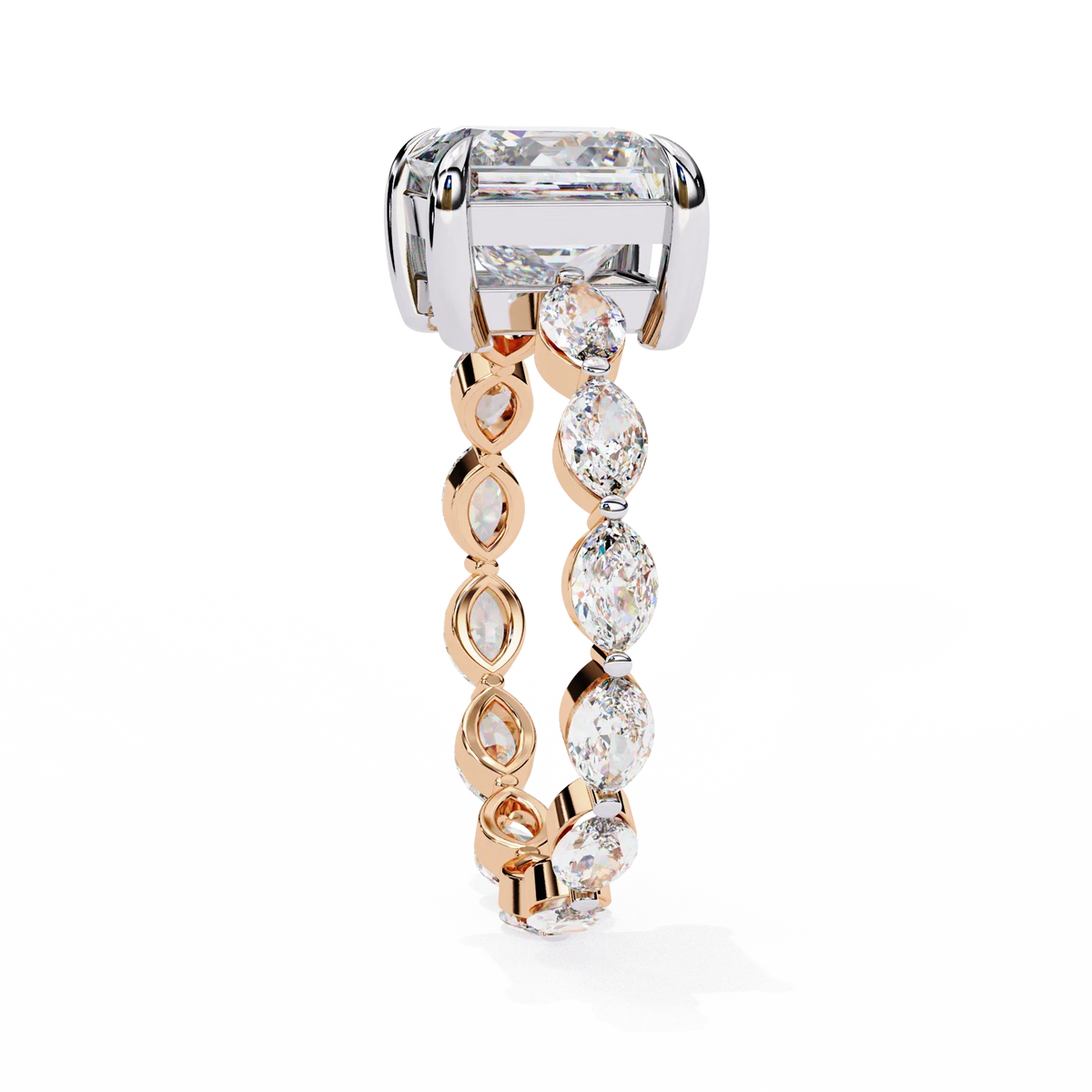 Regal Marquise Princess Lab Grown Diamond Ring - Ophiratbf