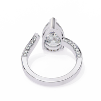 Splendor Crest Pear Lab Grown Diamond Ring - Ophiratbf