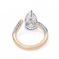 Splendor Crest Pear Lab Grown Diamond Ring - Ophiratbf