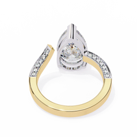 Splendor Crest Pear Lab Grown Diamond Ring - Ophiratbf
