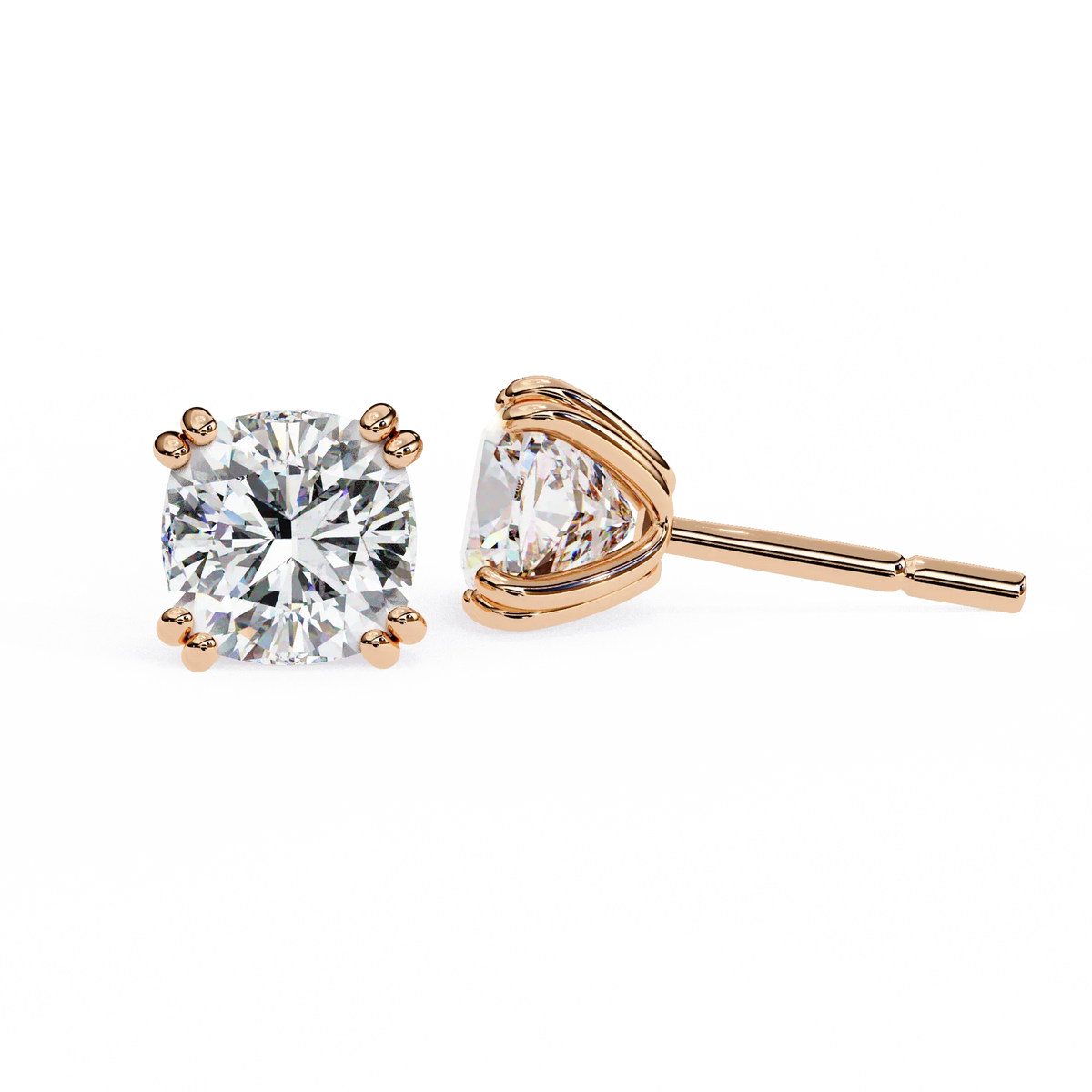 Blush Trillion Lab Grown Diamond Studs - Ophiratbf