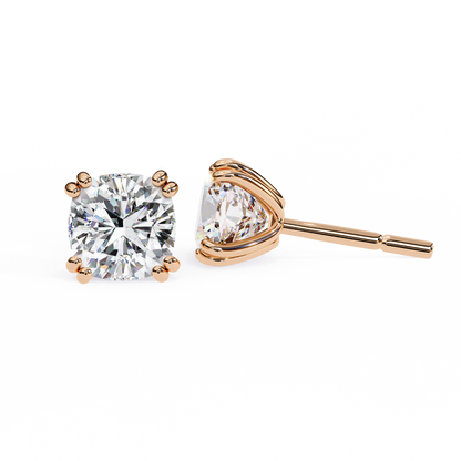 Blush Trillion Lab Grown Diamond Studs