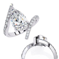 Aurora Muse Pear Lab Grown Diamond Ring - Ophiratbf