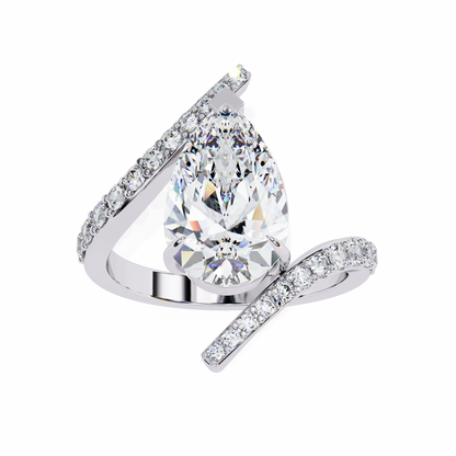 Aurora Muse Pear Lab Grown Diamond Ring
