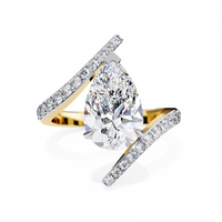 Aurora Muse Pear Lab Grown Diamond Ring - Ophiratbf