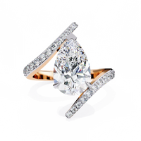 Aurora Muse Pear Lab Grown Diamond Ring - Ophiratbf