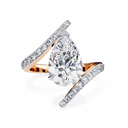 Aurora Muse Pear Lab Grown Diamond Ring