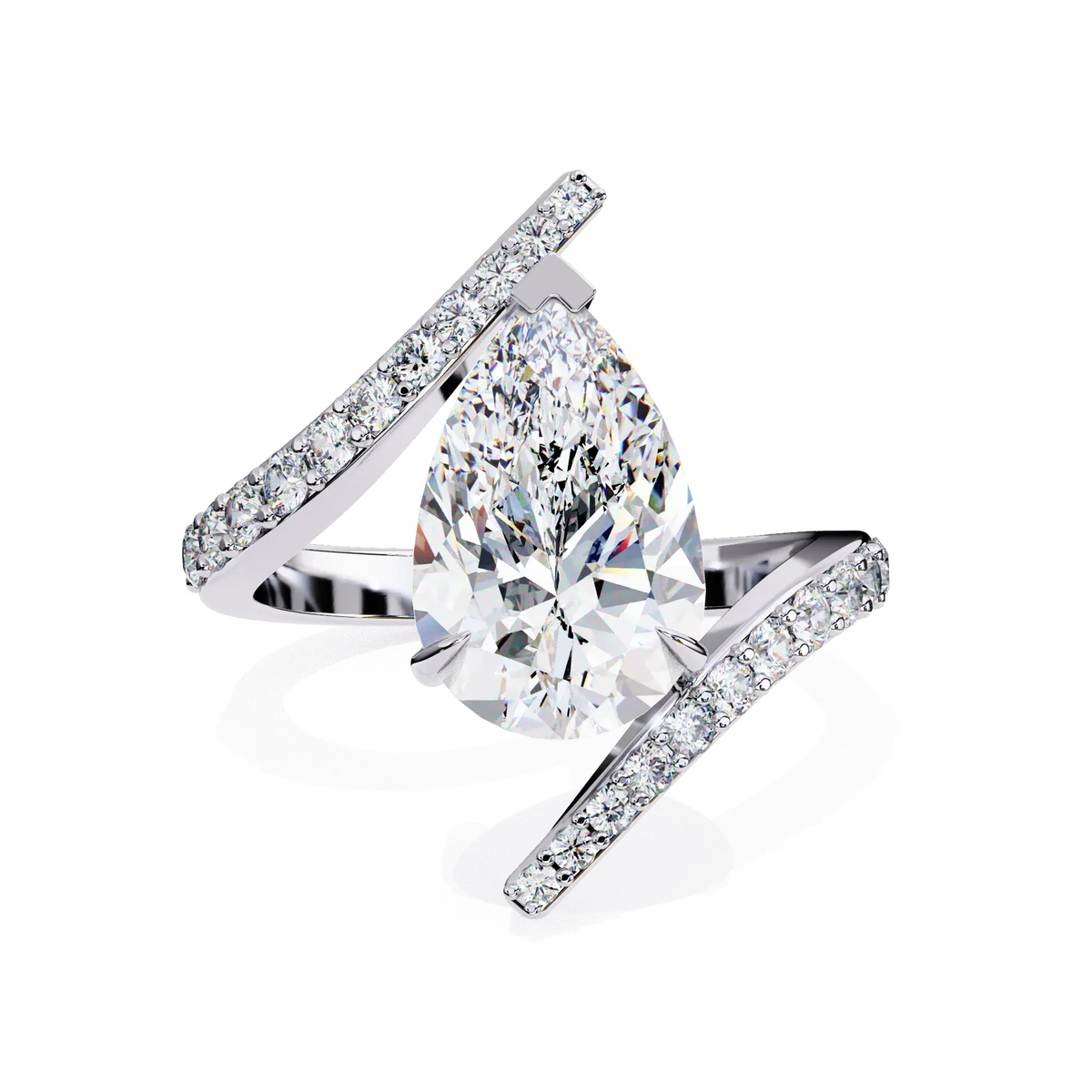 Aurora Muse Pear Lab Grown Diamond Ring - Ophiratbf