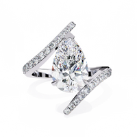 Aurora Muse Pear Lab Grown Diamond Ring - Ophiratbf