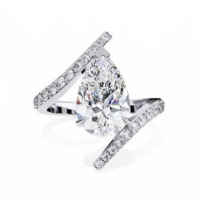 Aurora Muse Pear Lab Grown Diamond Ring