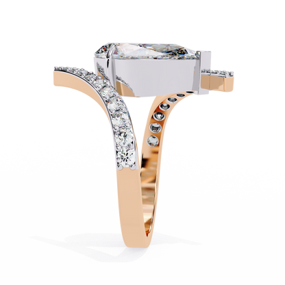 Aurora Muse Pear Lab Grown Diamond Ring