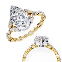 Marquise Muse Pear Lab Grown Diamond Ring - Ophiratbf