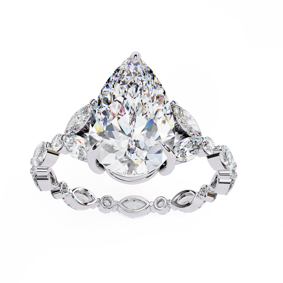 Marquise Muse Pear Lab Grown Diamond Ring - Ophiratbf