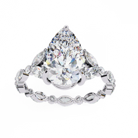Marquise Muse Pear Lab Grown Diamond Ring - Ophiratbf