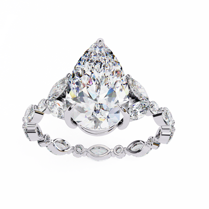 Marquise Muse Pear Lab Grown Diamond Ring